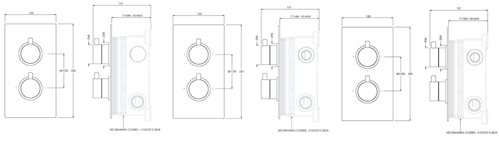 Domo Concealed Valve Trimset Technicals