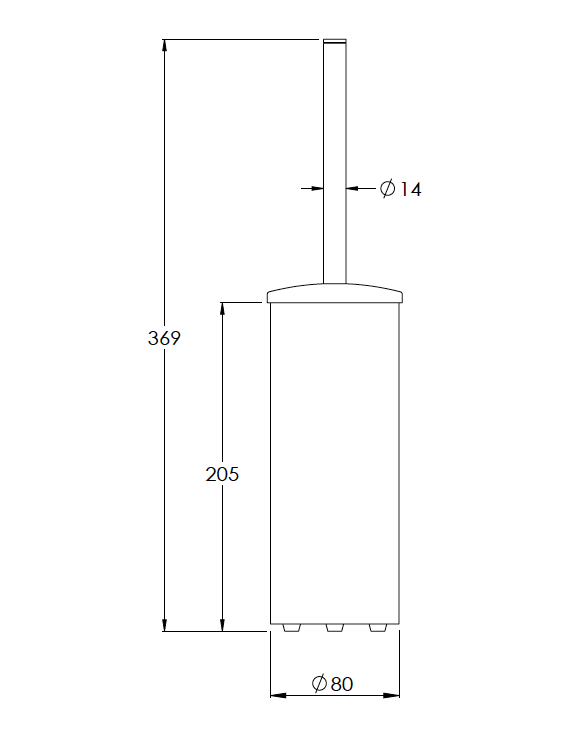 Domo Freestanding Toilet Brush Technical