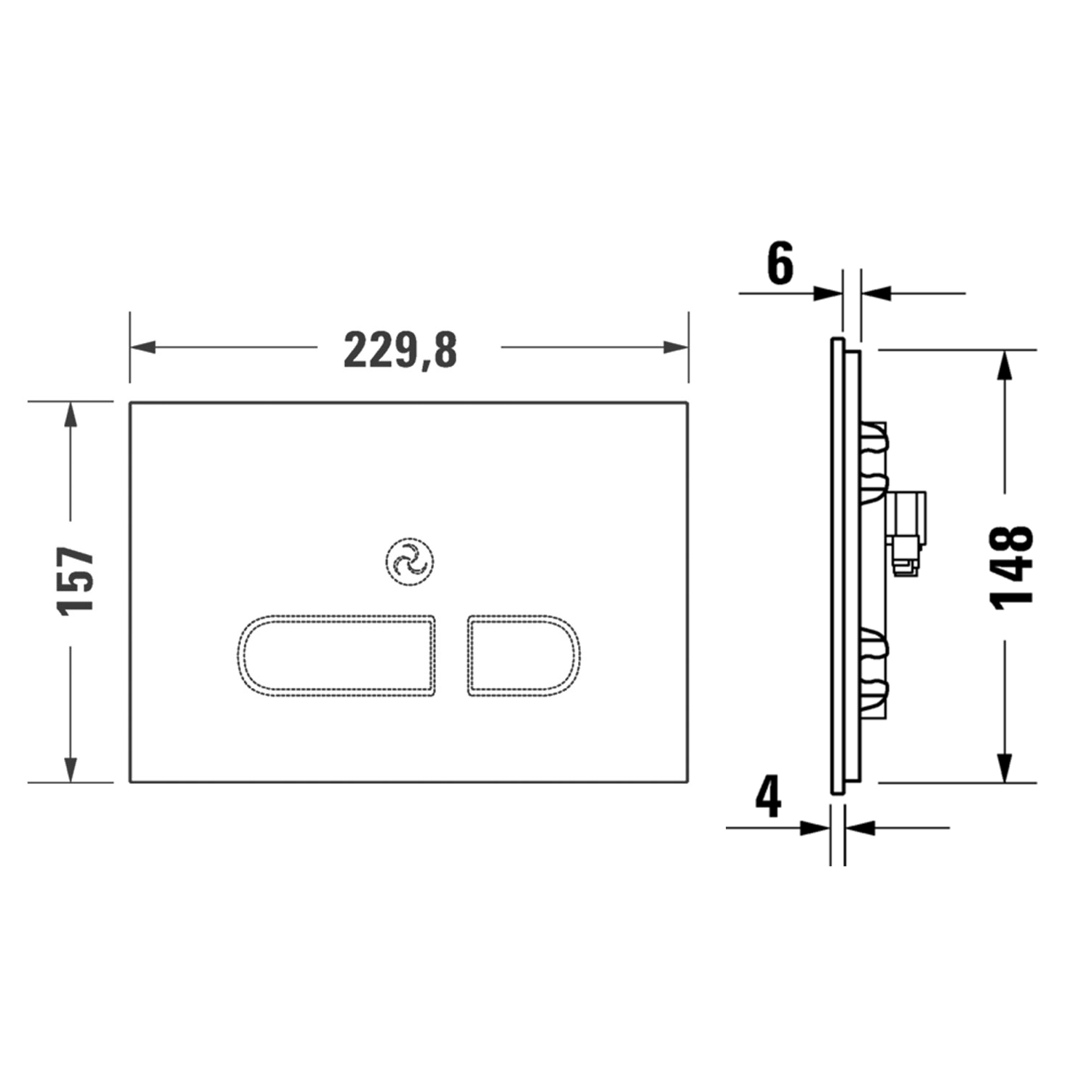 Duravit A2 Actuator Plate tech image