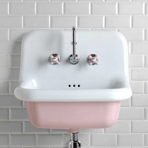 Pastel Pink Broadway Basin Tiles