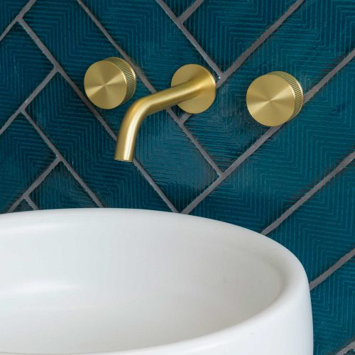 West One Bathrooms Decca 3 Hole Mixer – Brushed Brass