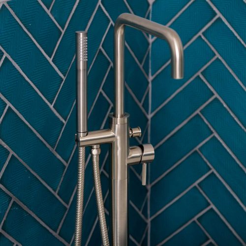 West One Bathrooms Domo Bath Shower FS Brushed Nickel