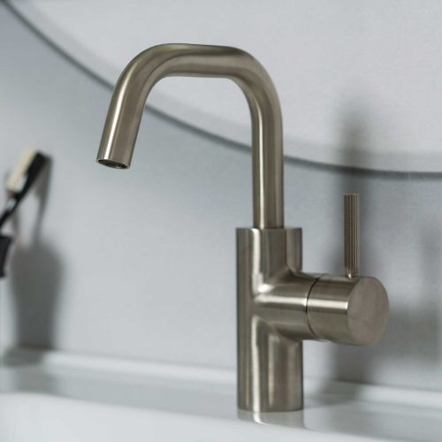 West One Bathrooms Online Decca Mono Brushed Nickel