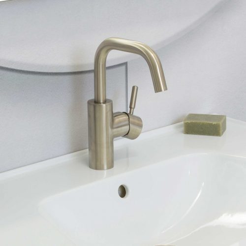 West One Bathrooms Online Domo Mono Brushed Nickel