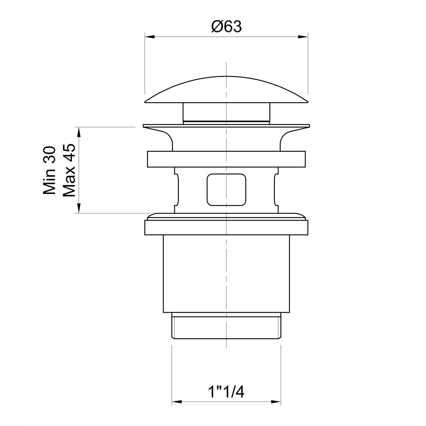 West One Bathrooms Slotted Waste Technical