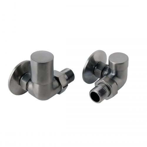 West One Bathrooms – Corner Rad Valve Brushed Black