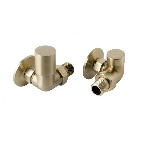 West One Bathrooms – Corner Rad Valve Brushed Brass