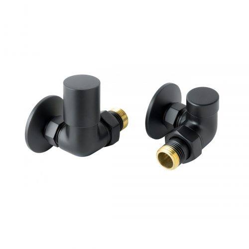 West One Bathrooms – Corner Rad Valve Matt Black scaled 2