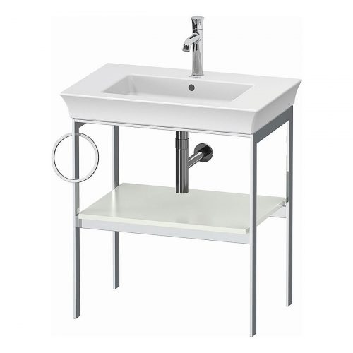 West One Bathrooms Online White Tulip Metal Console L