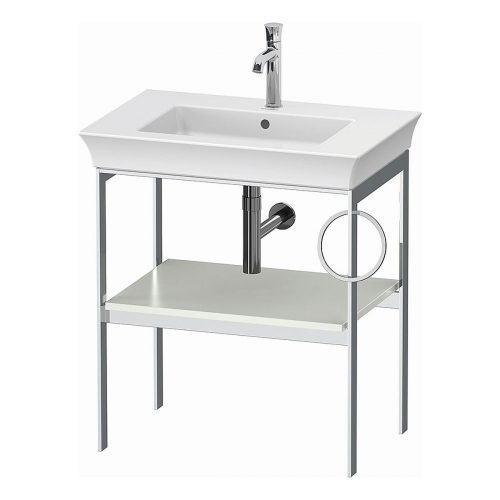 West One Bathrooms Online White Tulip Metal Console R