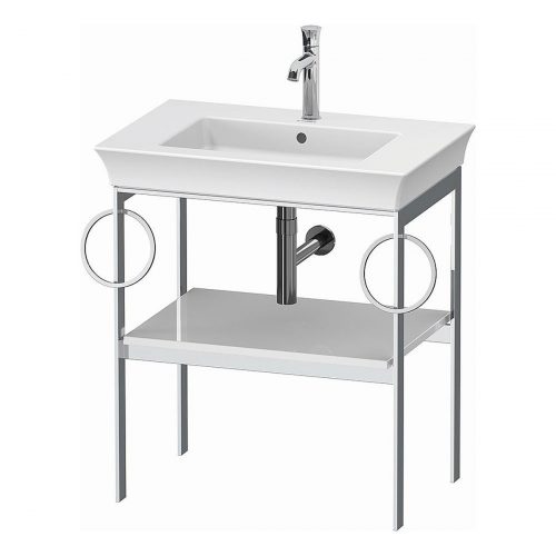 West One Bathrooms White Tulip Metal Consol B