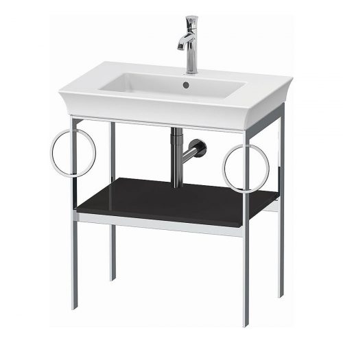 West One Bathrooms White Tulip Metal Consol B