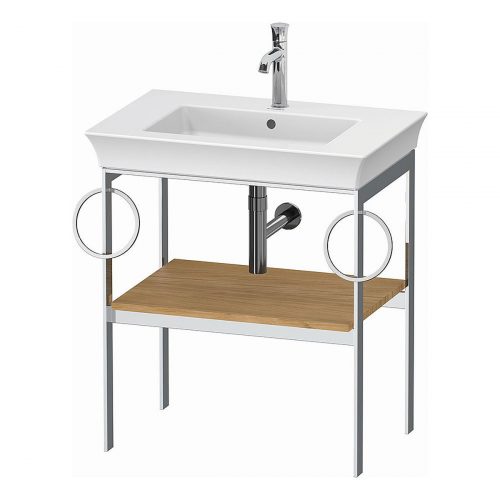 West One Bathrooms White Tulip Metal Consol B