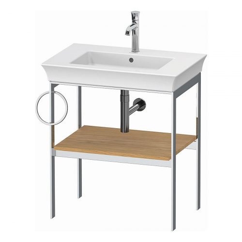 West One Bathrooms White Tulip Metal Consol L