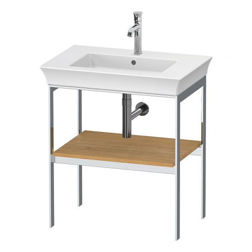 West One Bathrooms White Tulip Metal Consol N