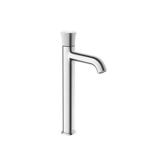 West One Bathrooms white tulip tall single lever basin mixer