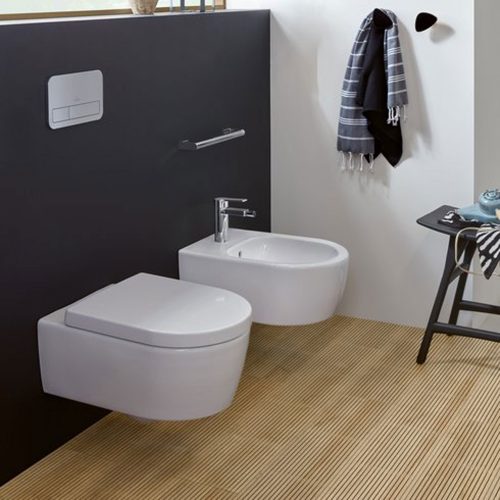 West One Online VB Solna Rimless Wall Hung WC & Soft Close Seat