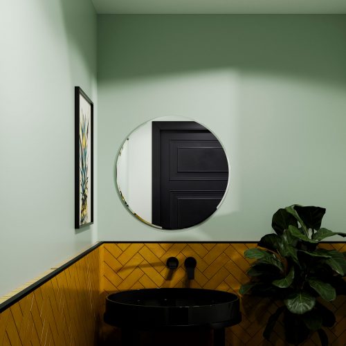 West One Bathrooms Belvoir Round Mirror lifestyle