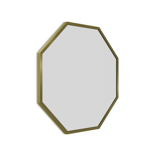 West One Bathrooms Docklands Octagon Mirror – brushed brass