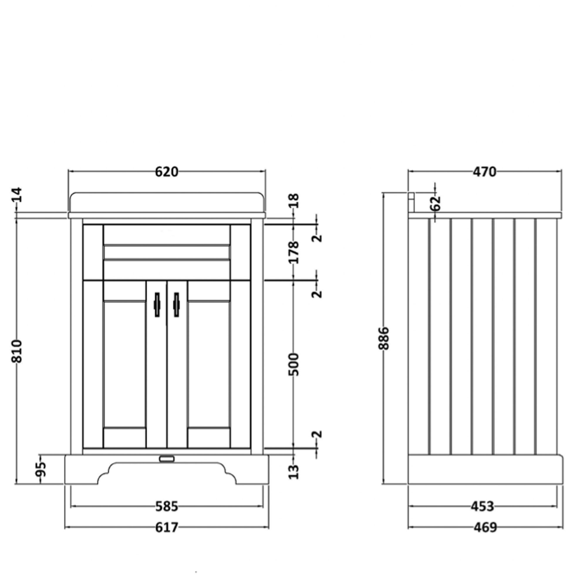 West One Bathrooms Online Victrion 2 Door Marble Basin Unit