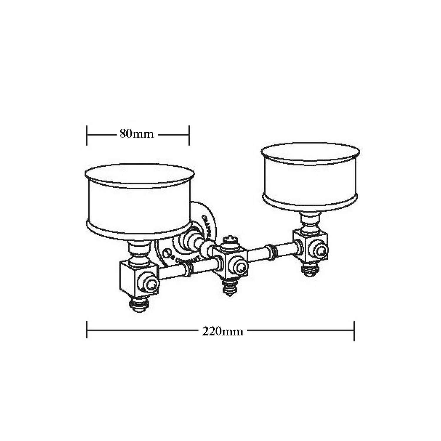 West One Bathrooms Online Dim 076 Twin Tumbler Holder 01