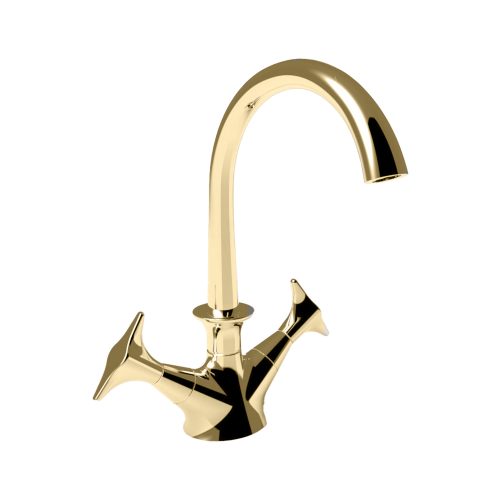 West One Bathrooms Online Spitfire Monobloc Basin Mixer Polished Brass