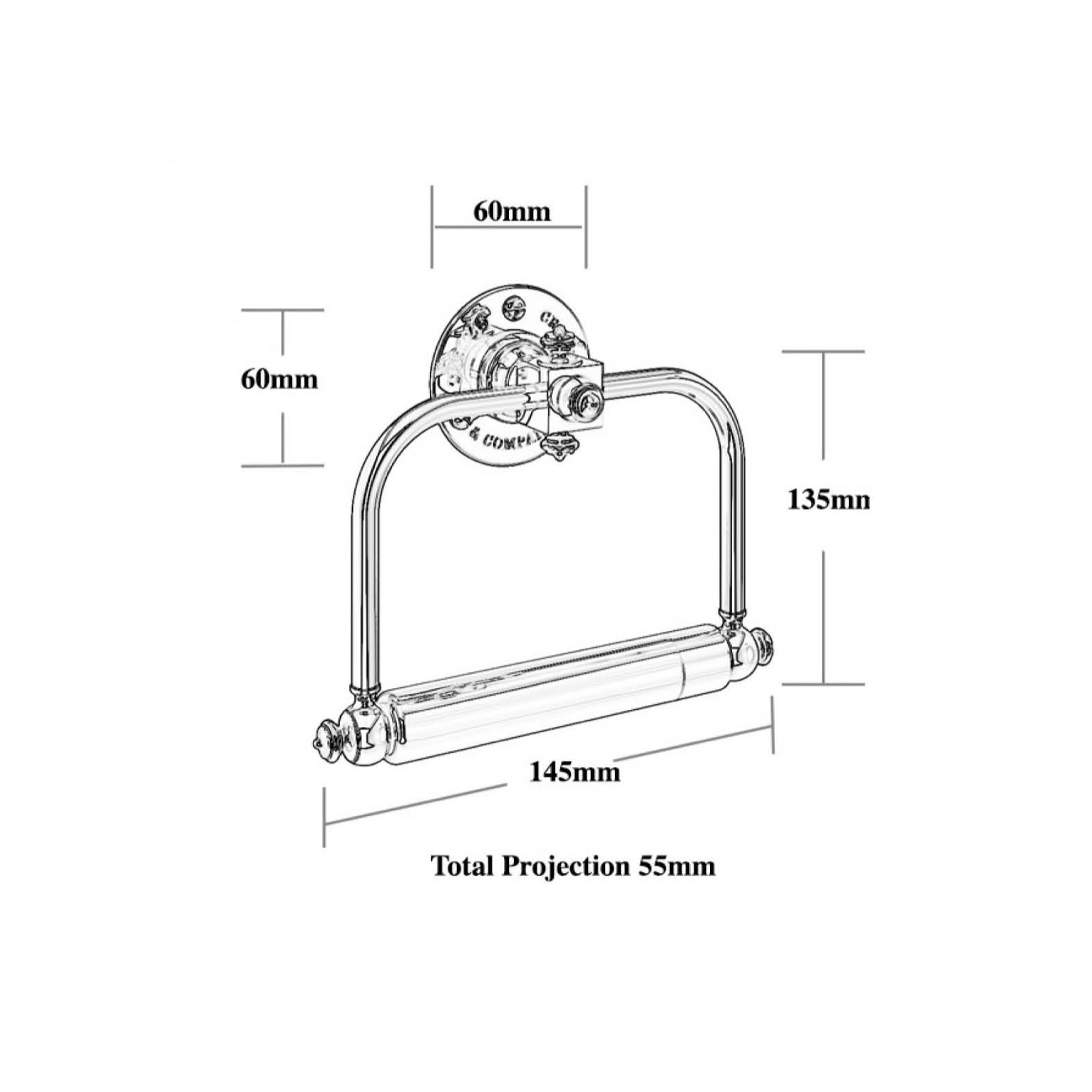 West One Bathrooms Online Thomas Crapper Marlborough Toilet Roll Holder