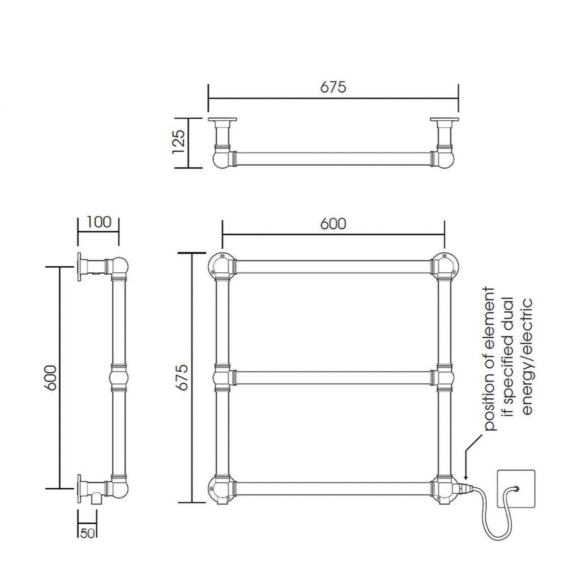 West One Bathrooms Online Thomas Crapper Wall Mounted Ladder Towel Rail