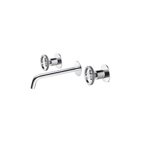 West One Batrooms Online Fontley 3 tap hole wall mounted basin mixer CP TCFO403WSCP