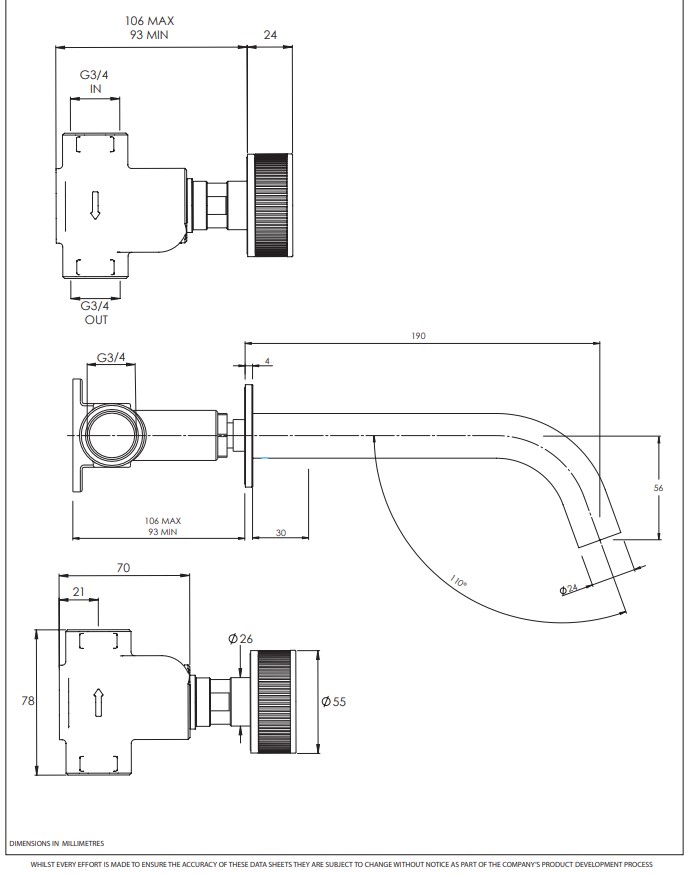 3th Decca Bath wall taps tech