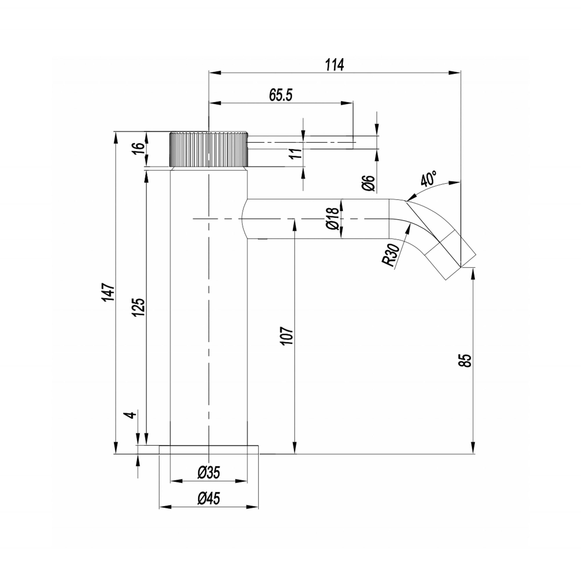 WOB0Crosswater 3ONE6 Basin Mixer Technical