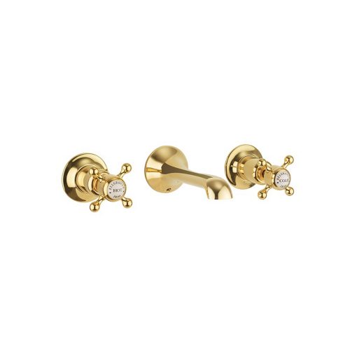 WOBO Belgravia 3 Hole Wall Mounted Basin Mixer