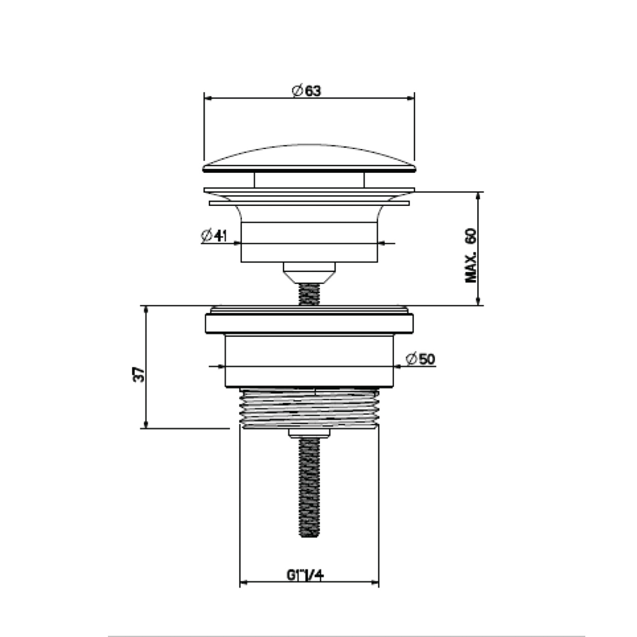 WOB  Crosswater Universal Basin Click Clack Waste tech