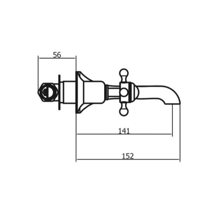 wobo belgravia 3 hole wall mounted basin mixer technical 768×768
