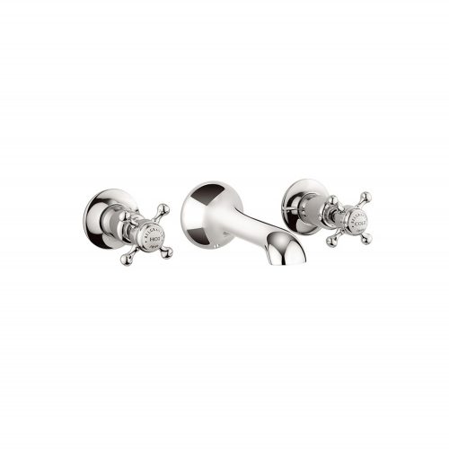 WOBO Belgravia 3 Hole Wall Mounted Basin Mixer V1