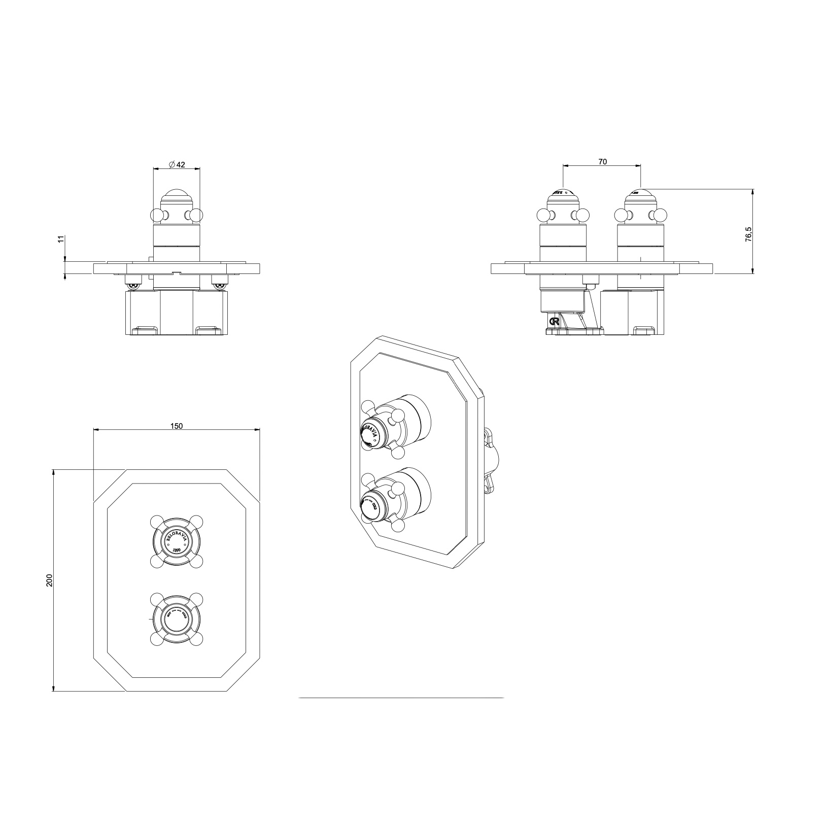 wobo belgravia crossbox 2 outlet multi flow trimset technical