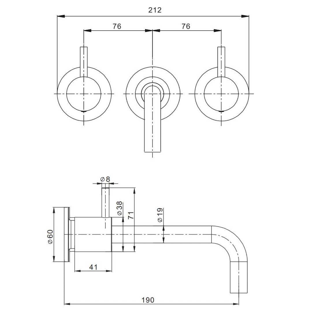 WOBO MPRO Basin 3 Hole Set Technical