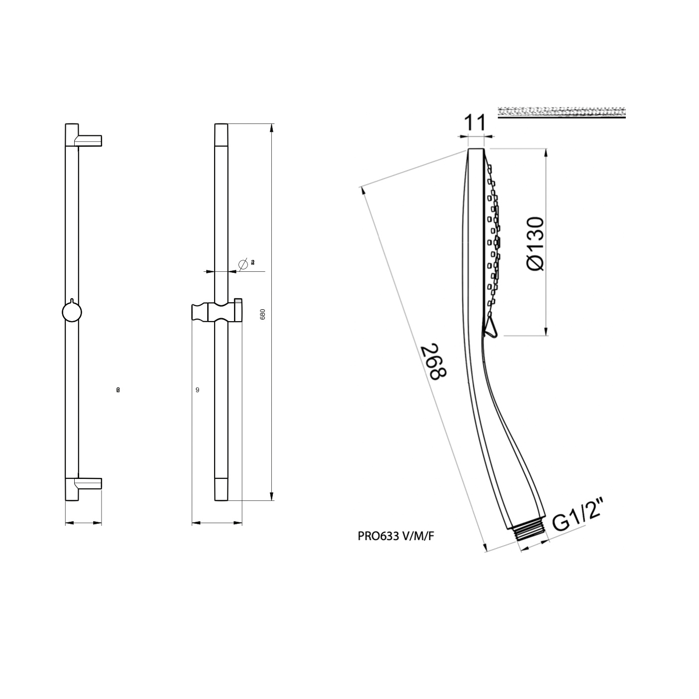 wobo MPRO Shower Kit