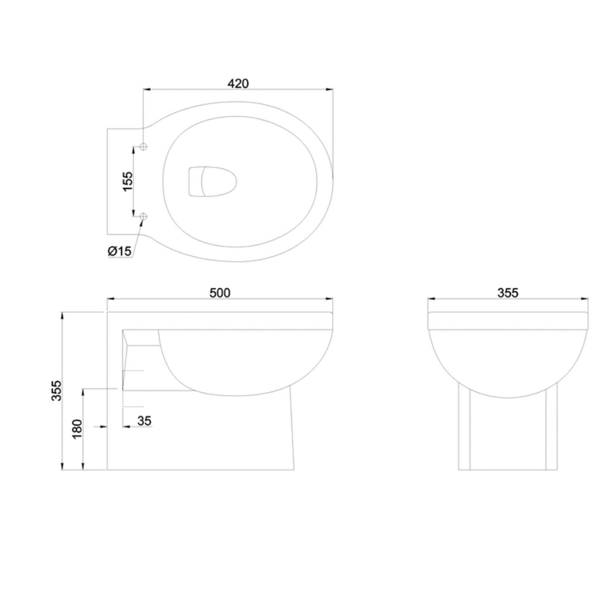 WOBO Burlington Wall Hung WC &  Soft Close Seat Technical