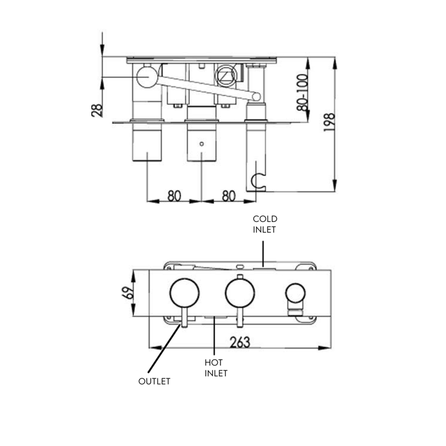 Landscape 2 Outlet Thermostatic Shower Valve