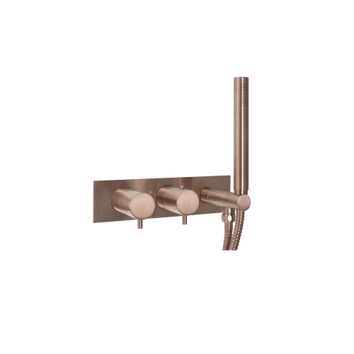 YOO Landscape 2 Outlet Thermostatic Shower Valve Bronze