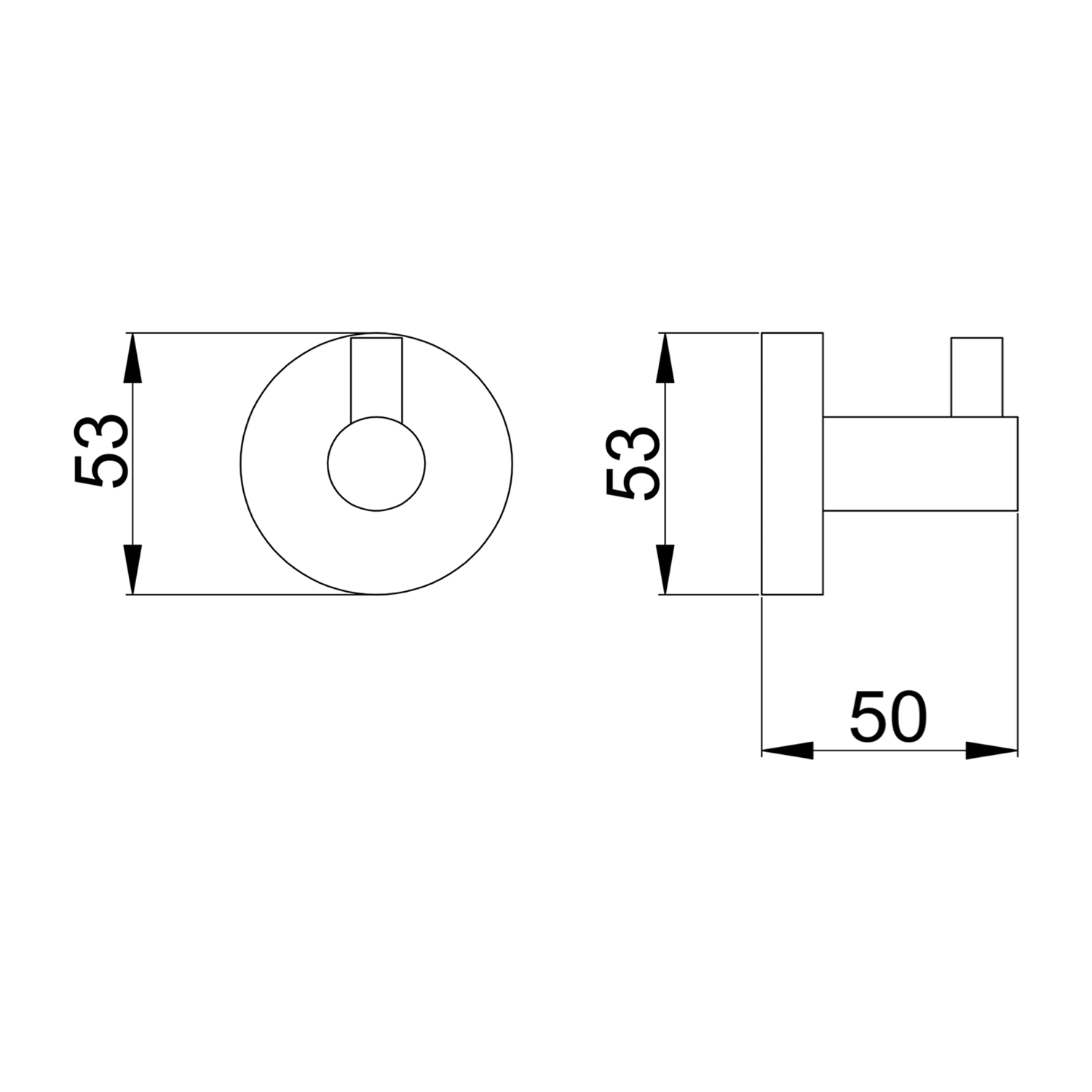 YOO Robe Hook Technical Image