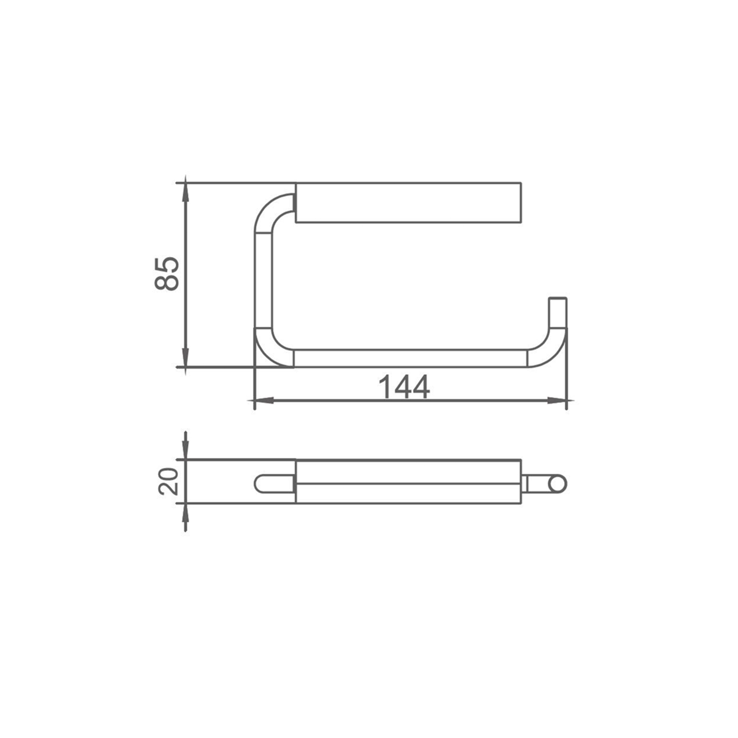 YOO Toilet Roll Holder Technical image