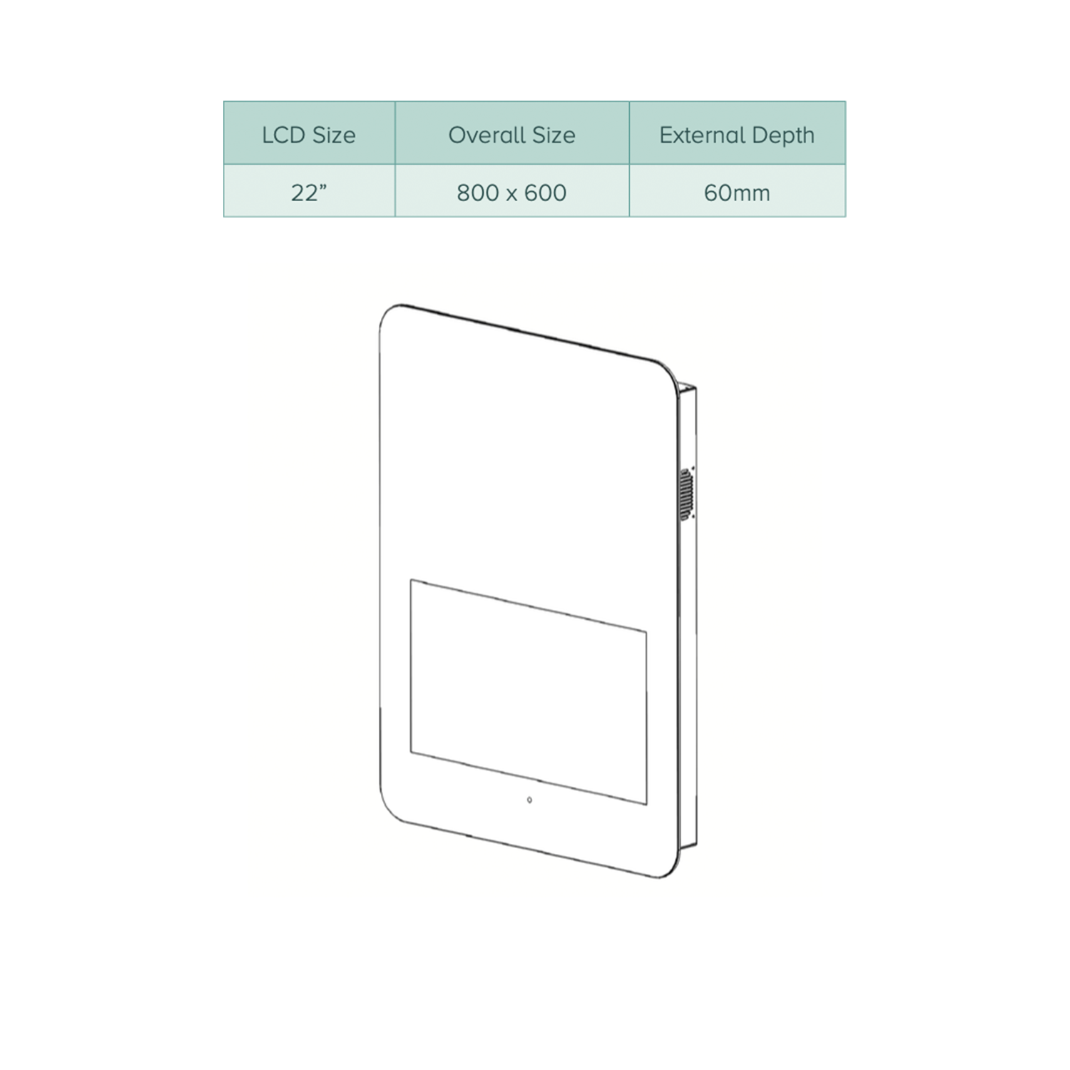 AL 22MV86 Vanity Mirror technical image