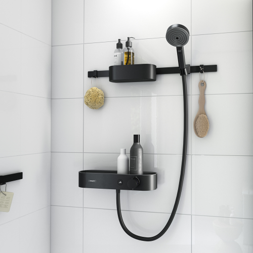 hansgrohe WallStoris Bundle hand shower 105 matt black lifestyle