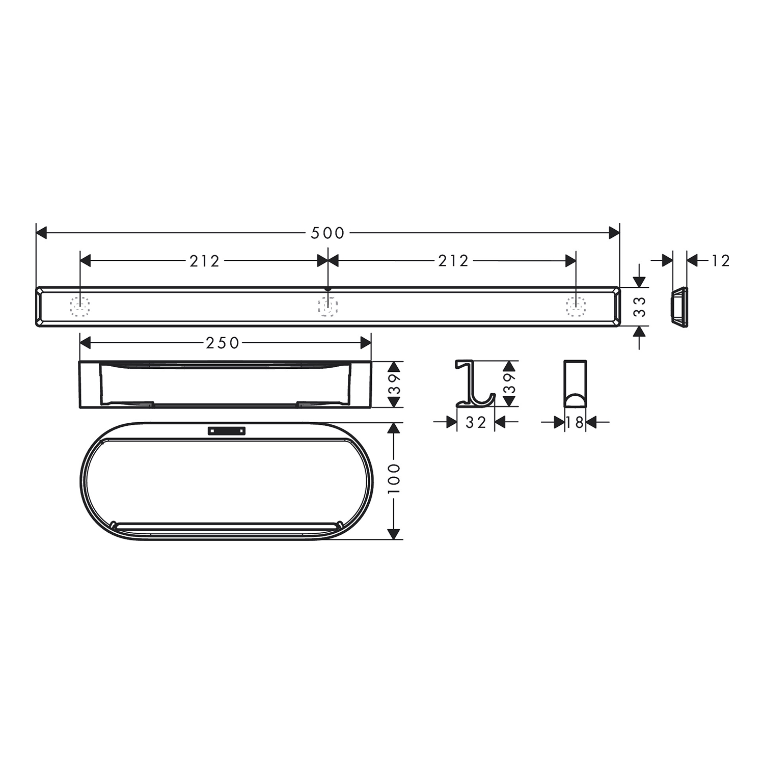 hansgrohe WallStoris Shower bundle technical