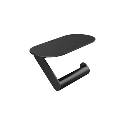 hansgrohe WallStoris Toilet paper holder with shelf matt black