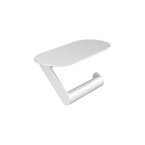 hansgrohe WallStoris Toilet paper holder with shelf matt white