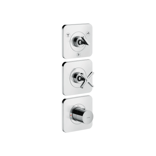 west one bathrooms AXOR Citterio E Thermostatic module 3 outlets with escutcheons chrome