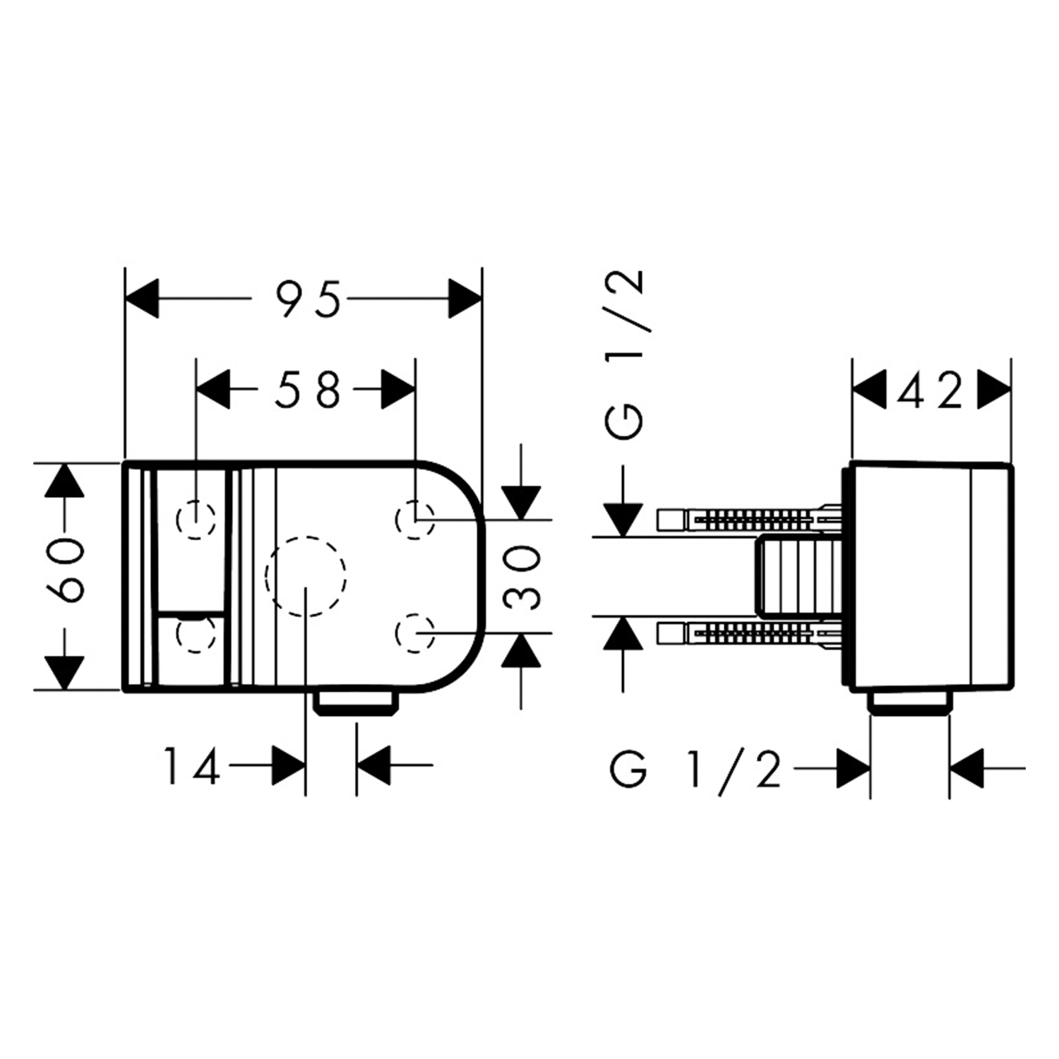 west one bathrooms online AXOR One Porter unit technical